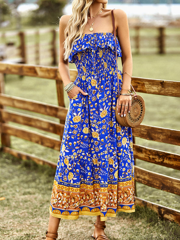 New Ladies Bohemian Casual Vacation Long Dress