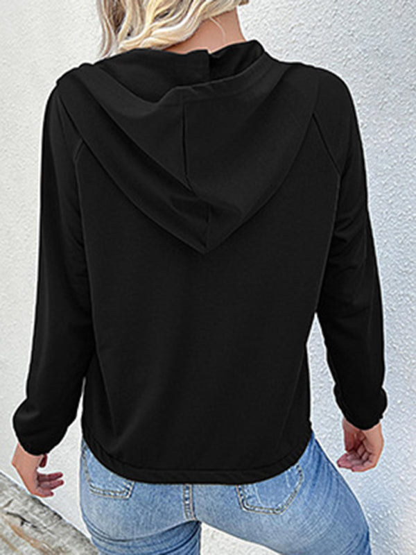 Casual Hooded Autumn-Winter Women's Sweatshirt