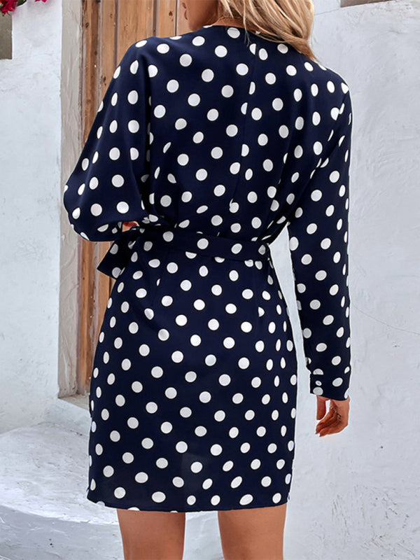 Women's new polka dot one piece dress