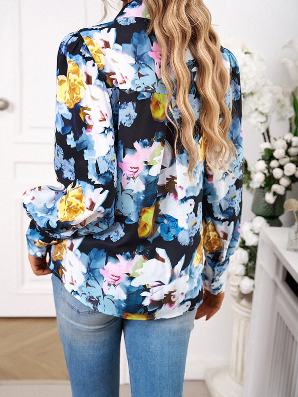 Ladies Printed Casual Vacation Loose Shirt Top