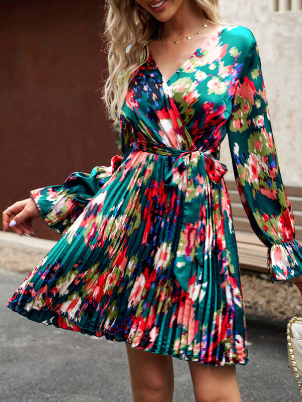 printed dress temperament elegant dress