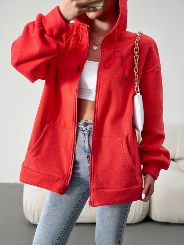 Women's Fashion Casual Loose Casual Sweater Cardigan Hooded Jacket