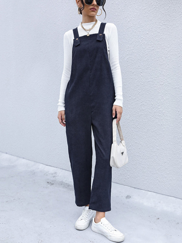 Women's Self Design Woven Jumpsuit Overalls