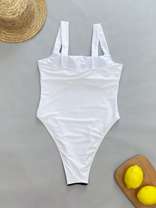 Women's New Elegant Color Block Swimsuit