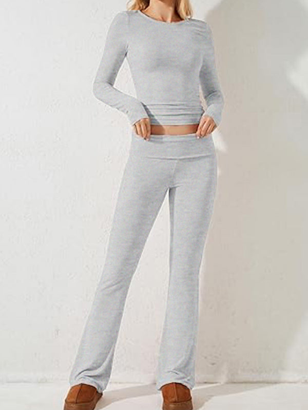 Women's Casual Solid Color Fashion Slim Long Sleeve Suit