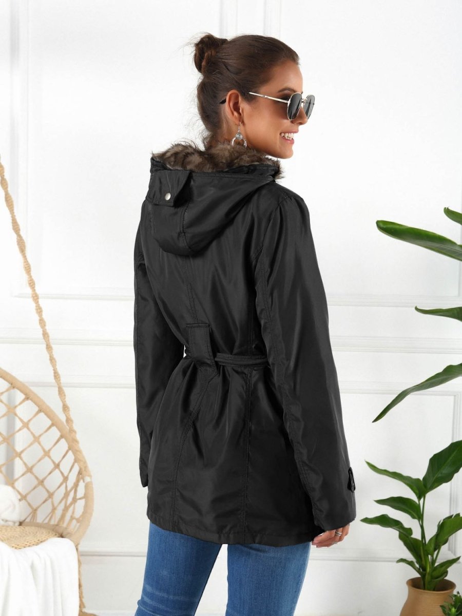 Ivy Lane Full Size Hooded Jacket with Detachable Liner (Three - Way Wear) - Outerwear