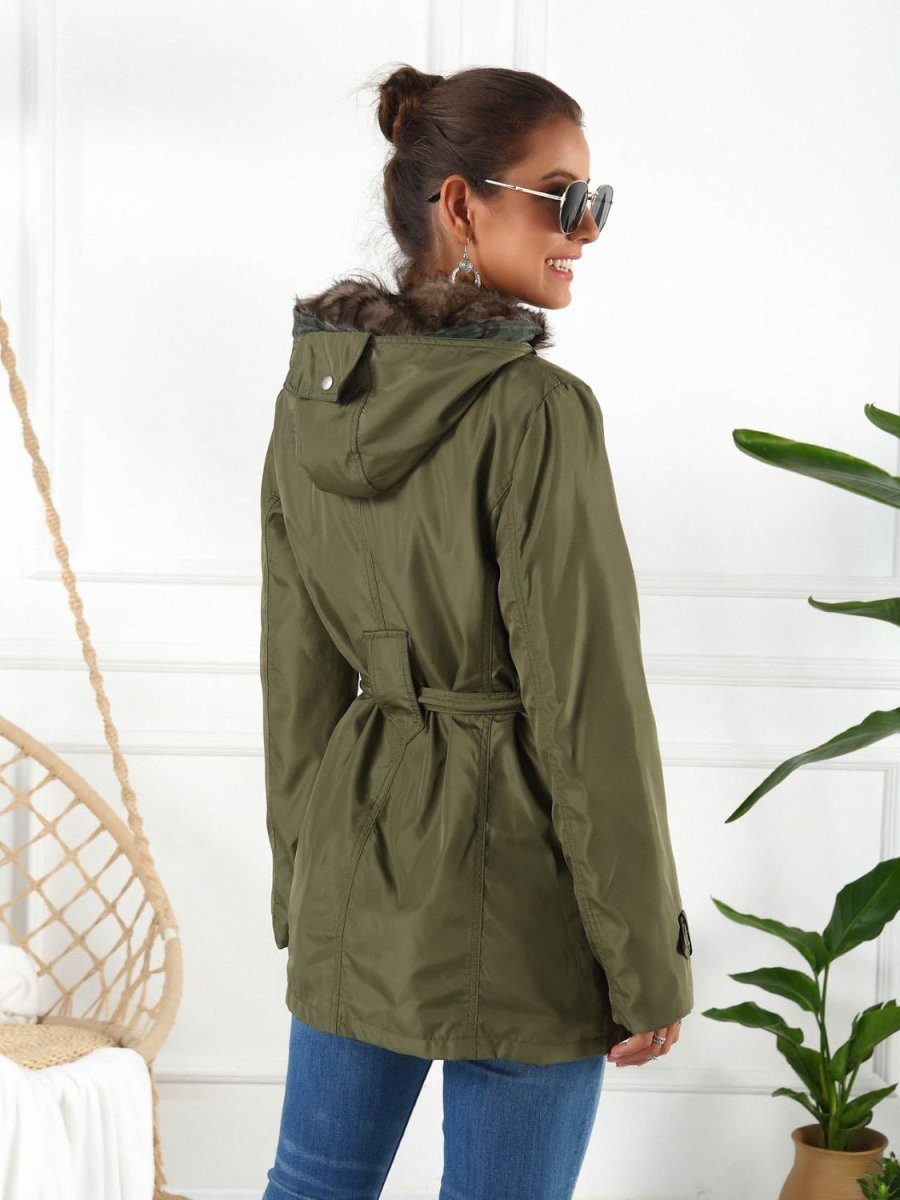 Ivy Lane Full Size Hooded Jacket with Detachable Liner (Three - Way Wear) - Outerwear