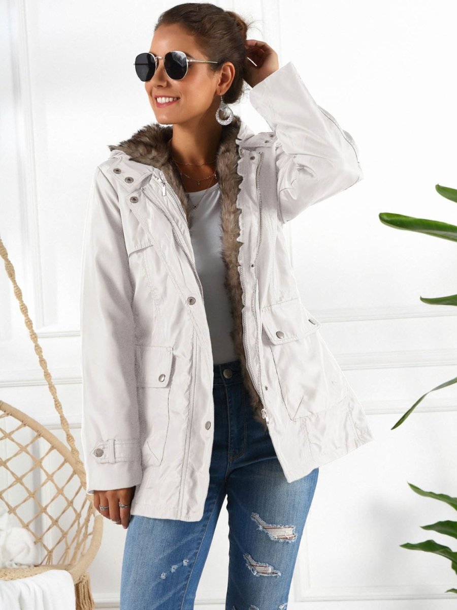 Ivy Lane Full Size Hooded Jacket with Detachable Liner (Three - Way Wear) - Outerwear