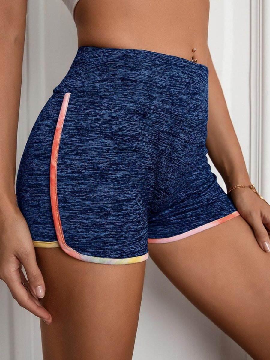 Ivy Lane Heathered Wide Waistband Shorts - Bottoms