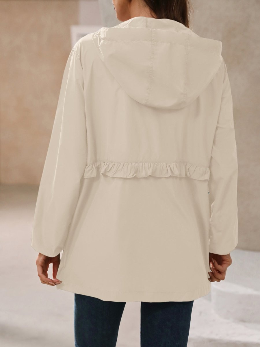 Ivy Lane Outdoor Waterproof Long Sleeve Hooded Windbreaker - Outerwear