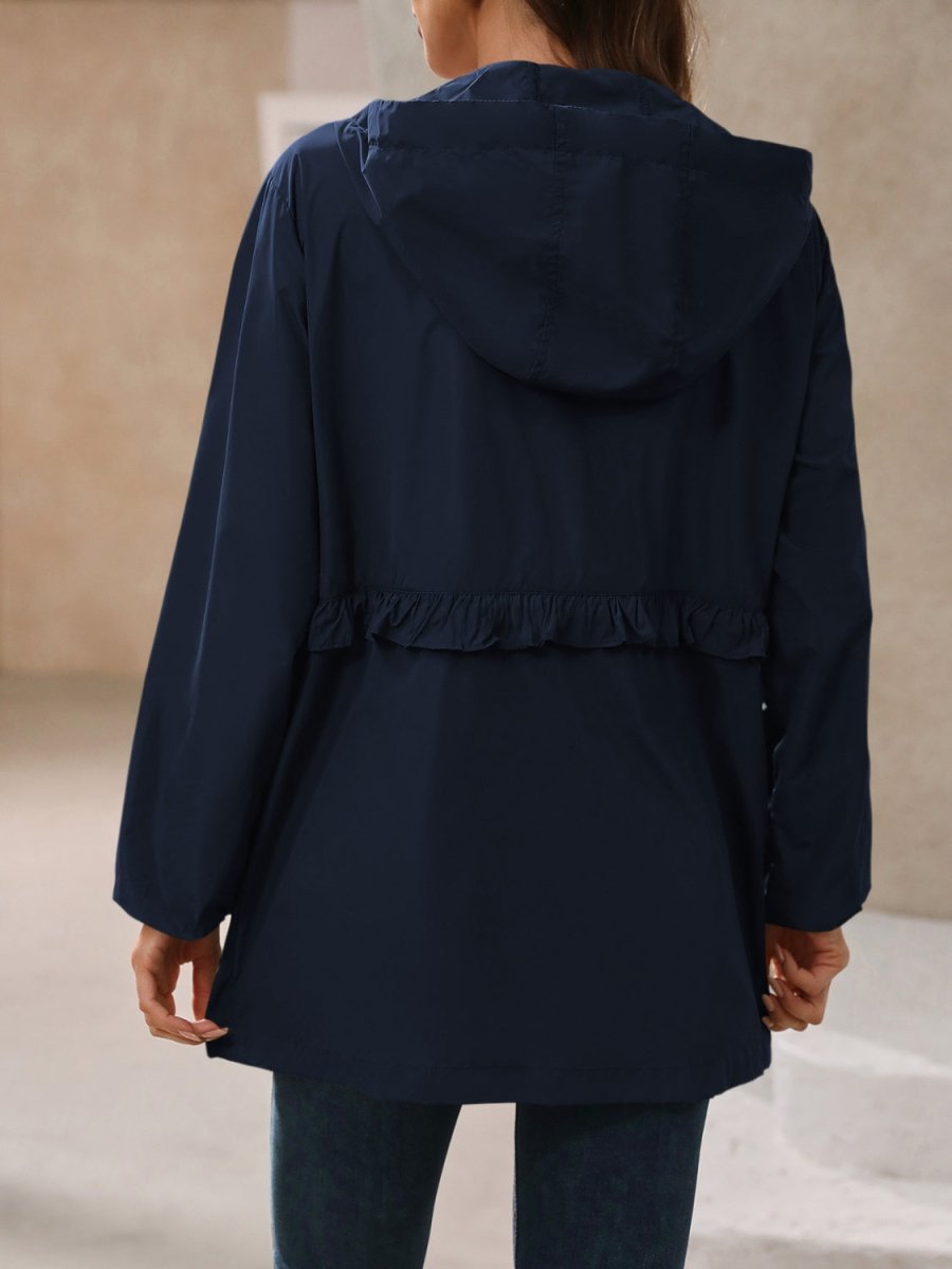 Ivy Lane Outdoor Waterproof Long Sleeve Hooded Windbreaker - Outerwear