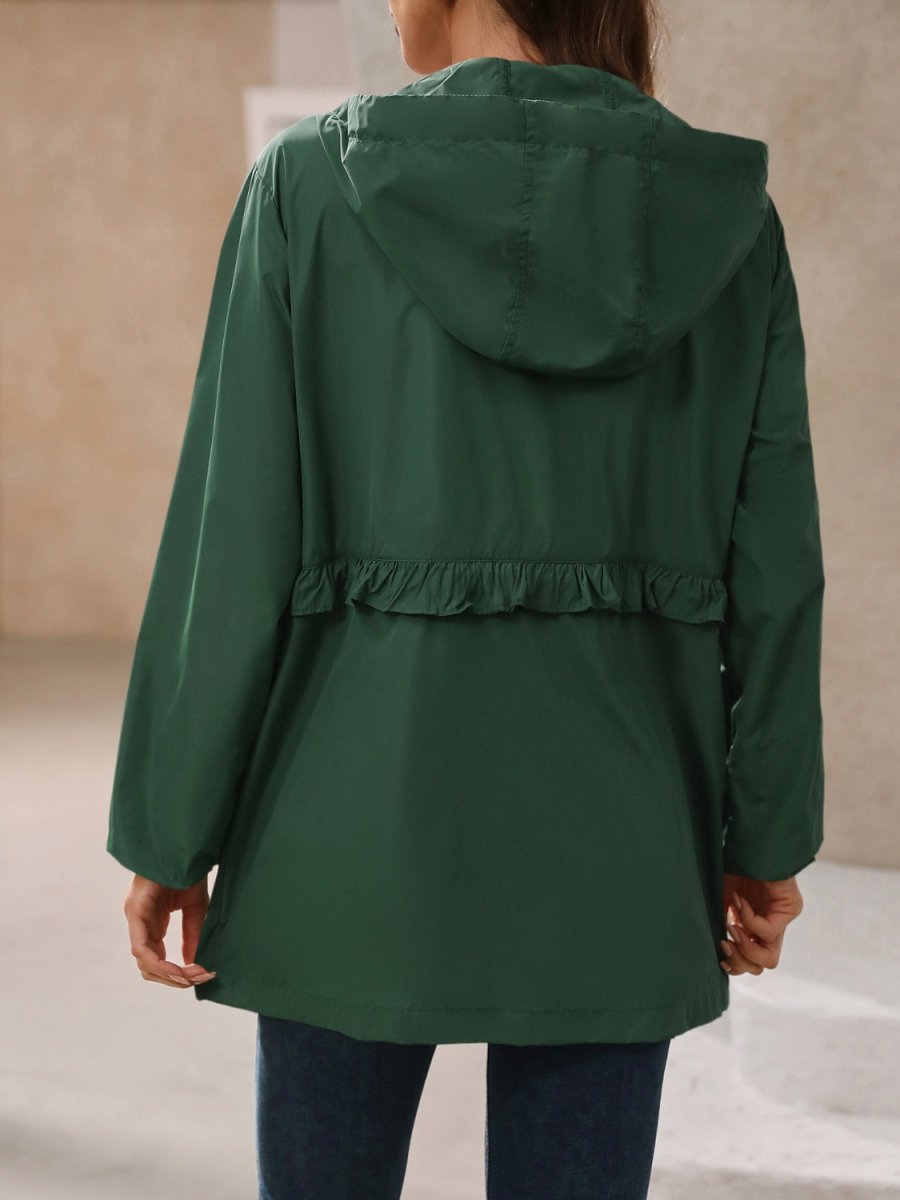 Ivy Lane Outdoor Waterproof Long Sleeve Hooded Windbreaker - Outerwear