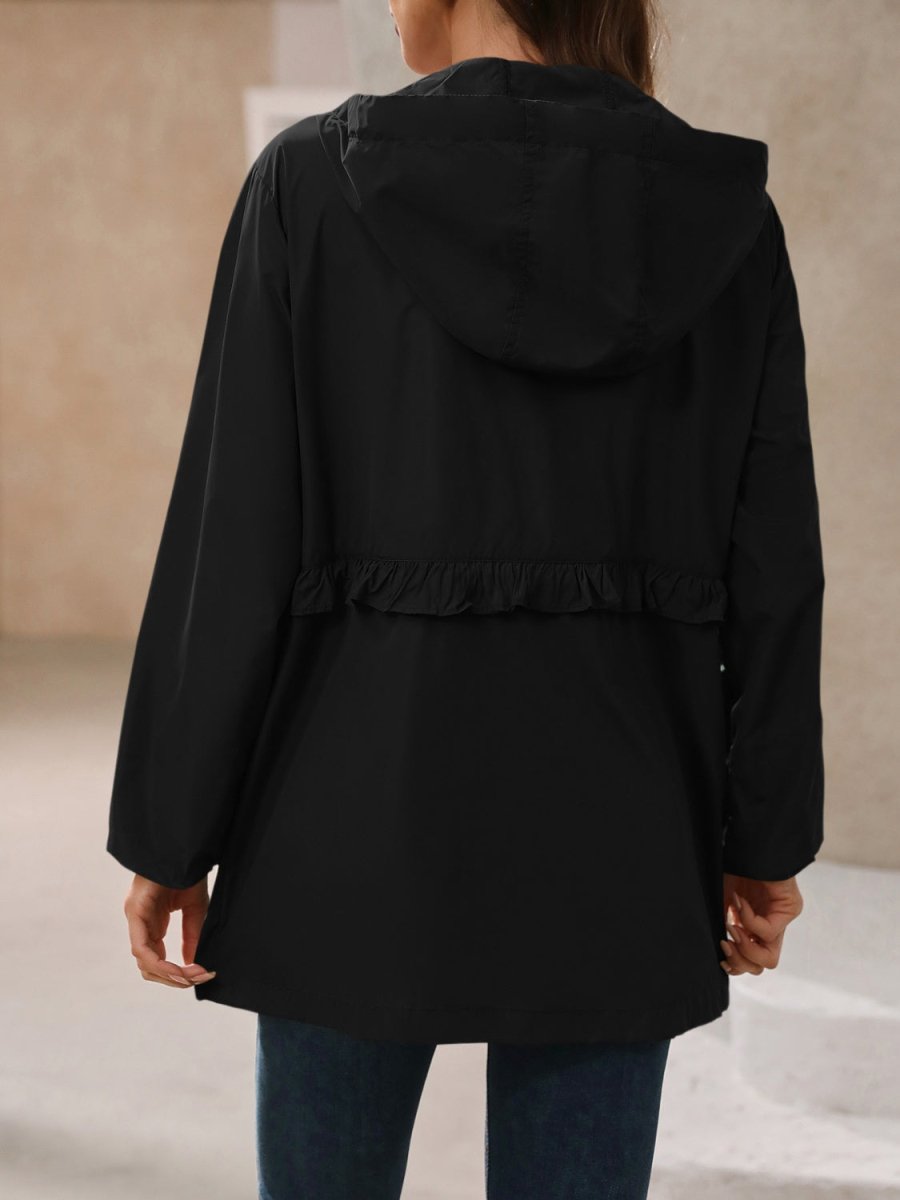 Ivy Lane Outdoor Waterproof Long Sleeve Hooded Windbreaker - Outerwear