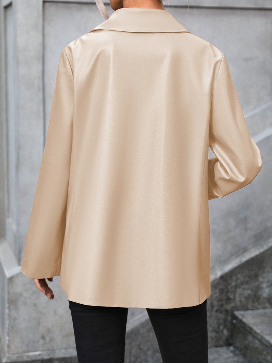 Ivy Lane Pocketed Button Up Collared Neck Blazer - Blazer Suit