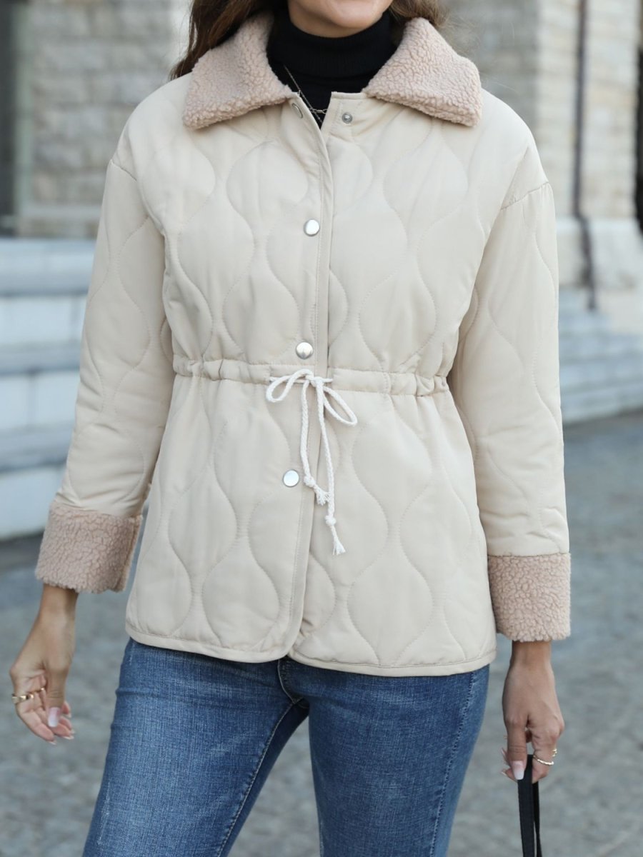 Ivy Lane Snap Down Collared Jacket - Outerwear