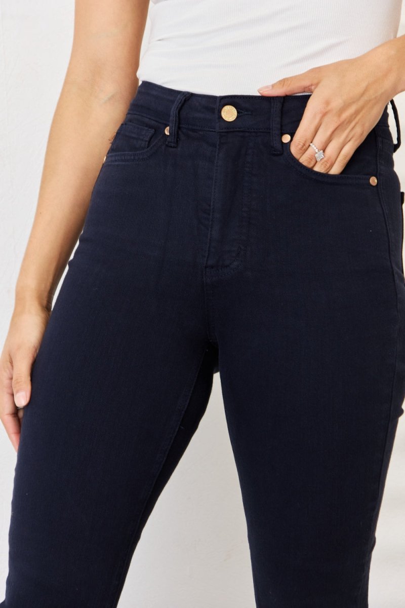 Judy Blue Full Size Garment Dyed Tummy Control Skinny Jeans - Bottoms