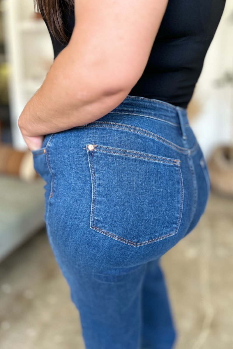 Judy Blue Full Size High Rise Straight Jeans - Bottoms