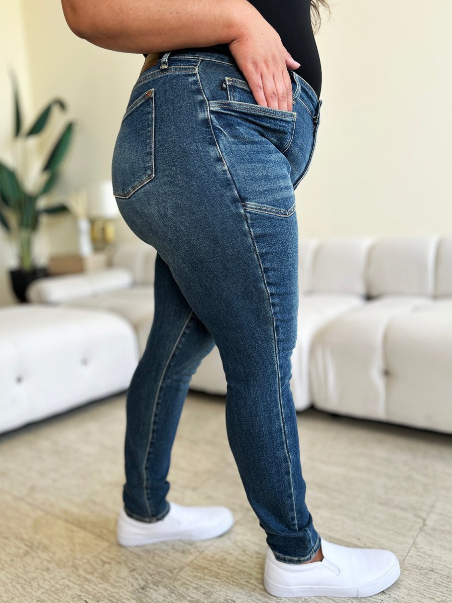 Judy Blue Full Size High Waist Skinny Jeans - Bottoms
