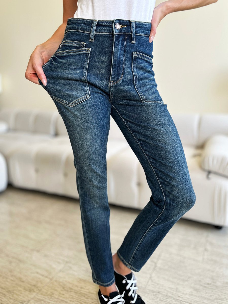 Judy Blue Full Size High Waist Skinny Jeans - Bottoms
