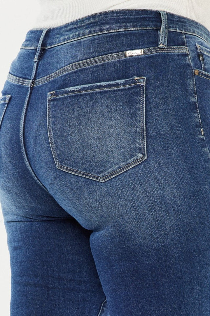 Kancan Full Size Cat's Whiskers Button Fly Denim Shorts - Bottoms