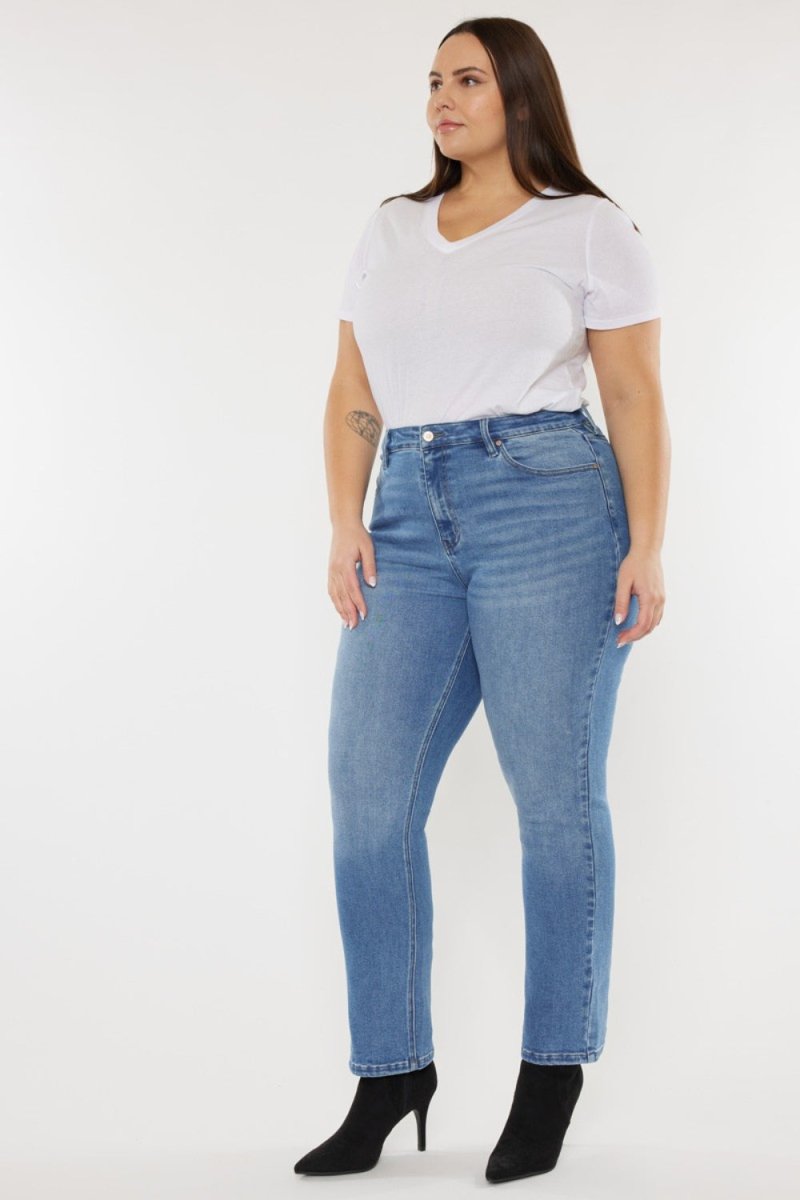 Kancan Full Size Cat's Whiskers High Waist Jeans - Bottoms
