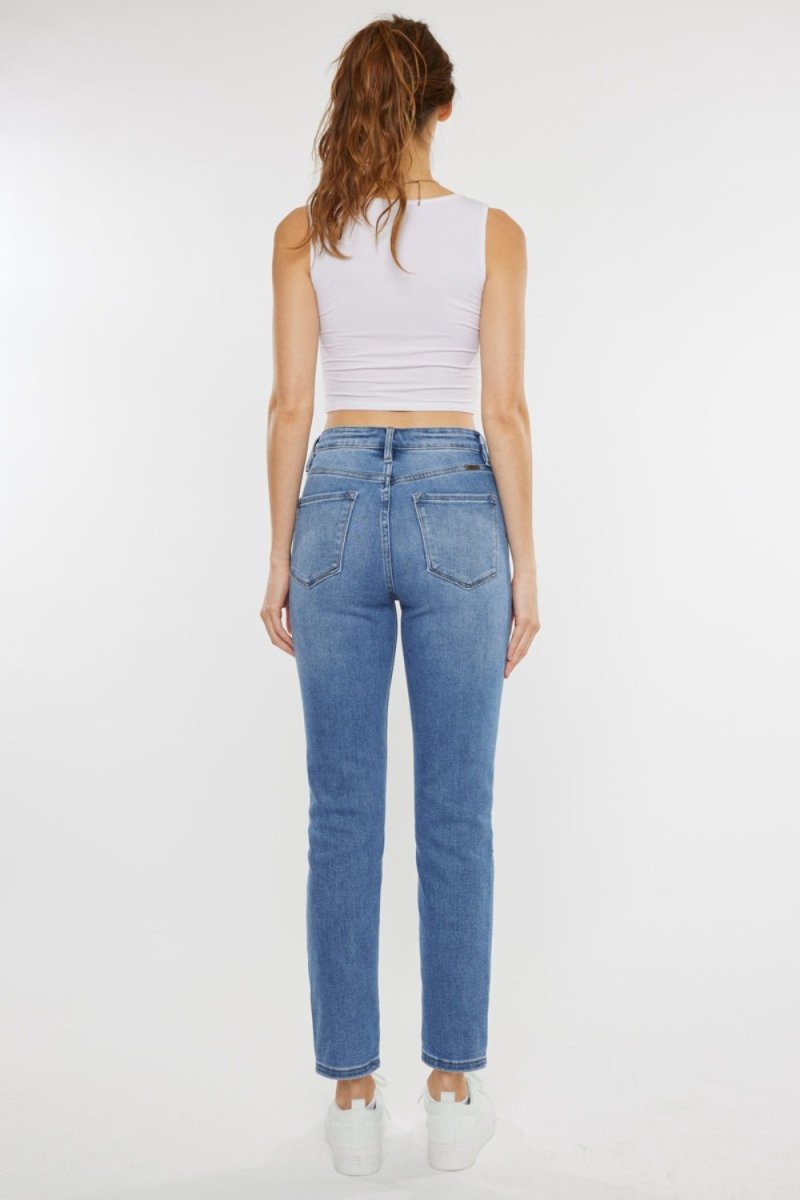 Kancan Full Size Cat's Whiskers High Waist Jeans - Bottoms