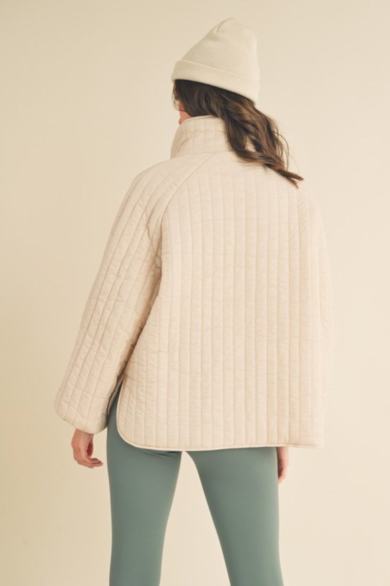 Kimberly C Classic Silhouette Quilted Snap Down Jacket - Outerwear