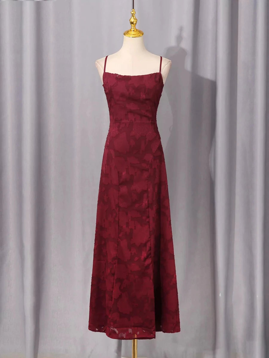 Lace Spaghetti Strap Maxi Dress - 