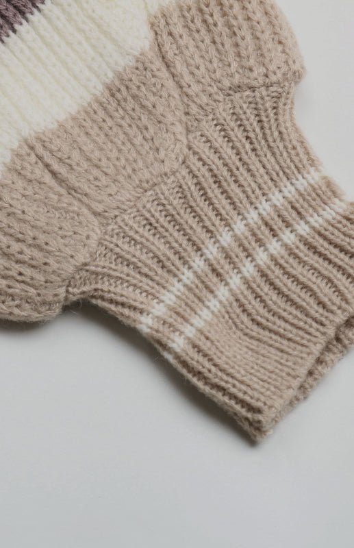 Ladies Colorblock Loose Cutout Sweater Jacket - Outerwear