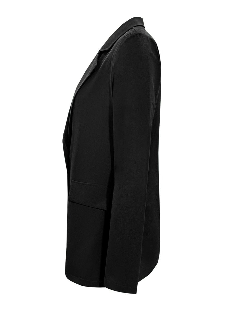 Lapel Collar Long Sleeve Blazer - Blazer Suit