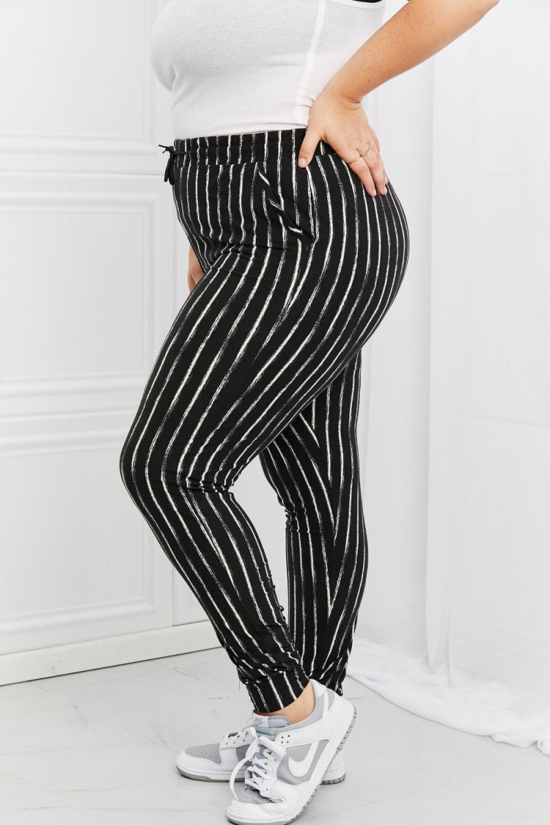 Leggings Depot Stay In Full Size Joggers - Bottoms