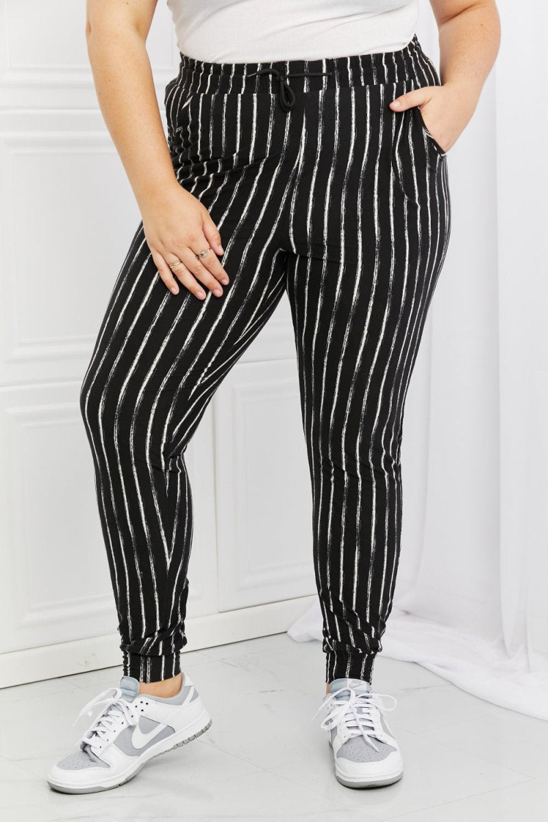 Leggings Depot Stay In Full Size Joggers - Bottoms