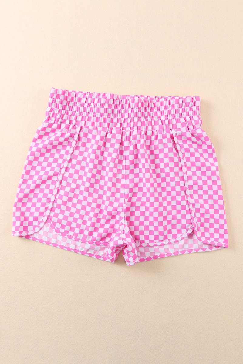 Leopard Elastic Waist Shorts - Bottoms