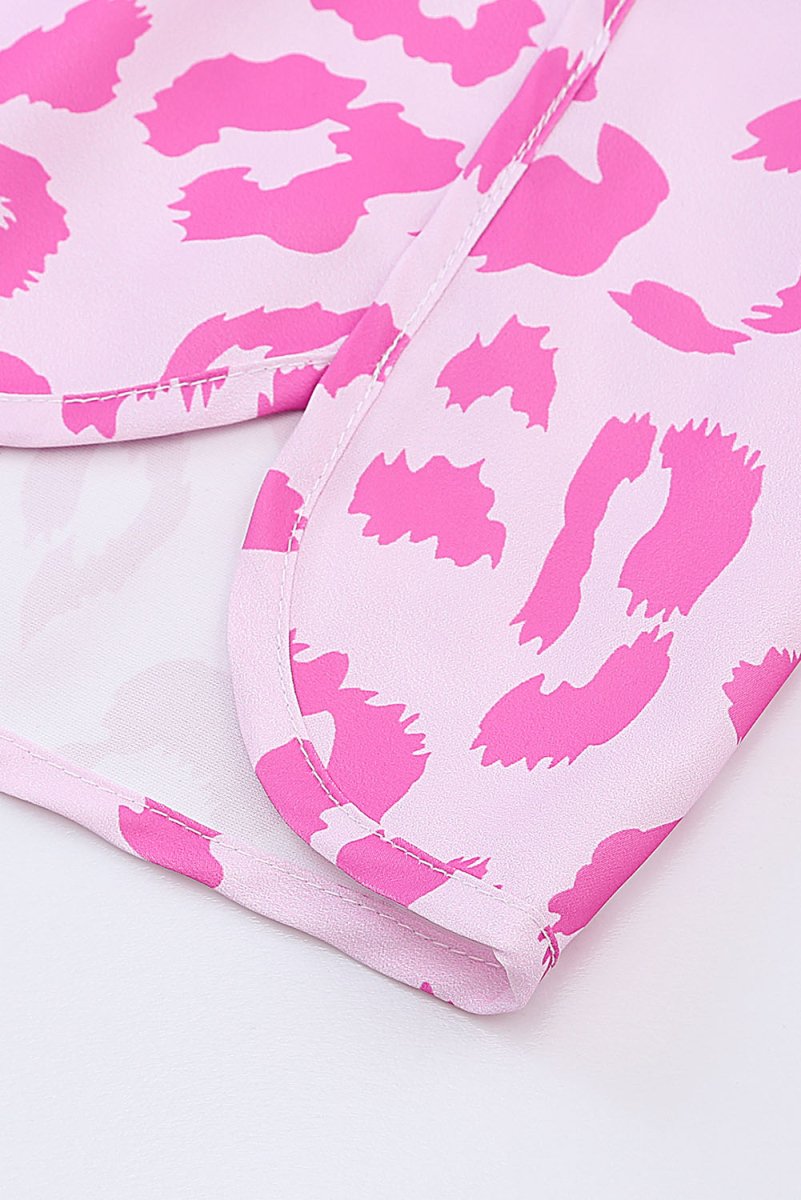 Leopard Elastic Waist Shorts - Bottoms