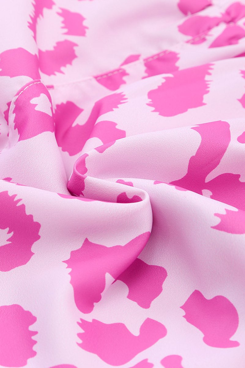 Leopard Elastic Waist Shorts - Bottoms