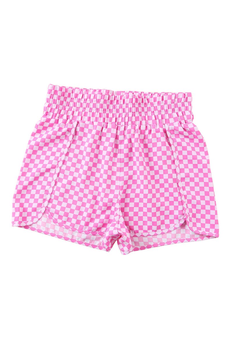 Leopard Elastic Waist Shorts - Bottoms