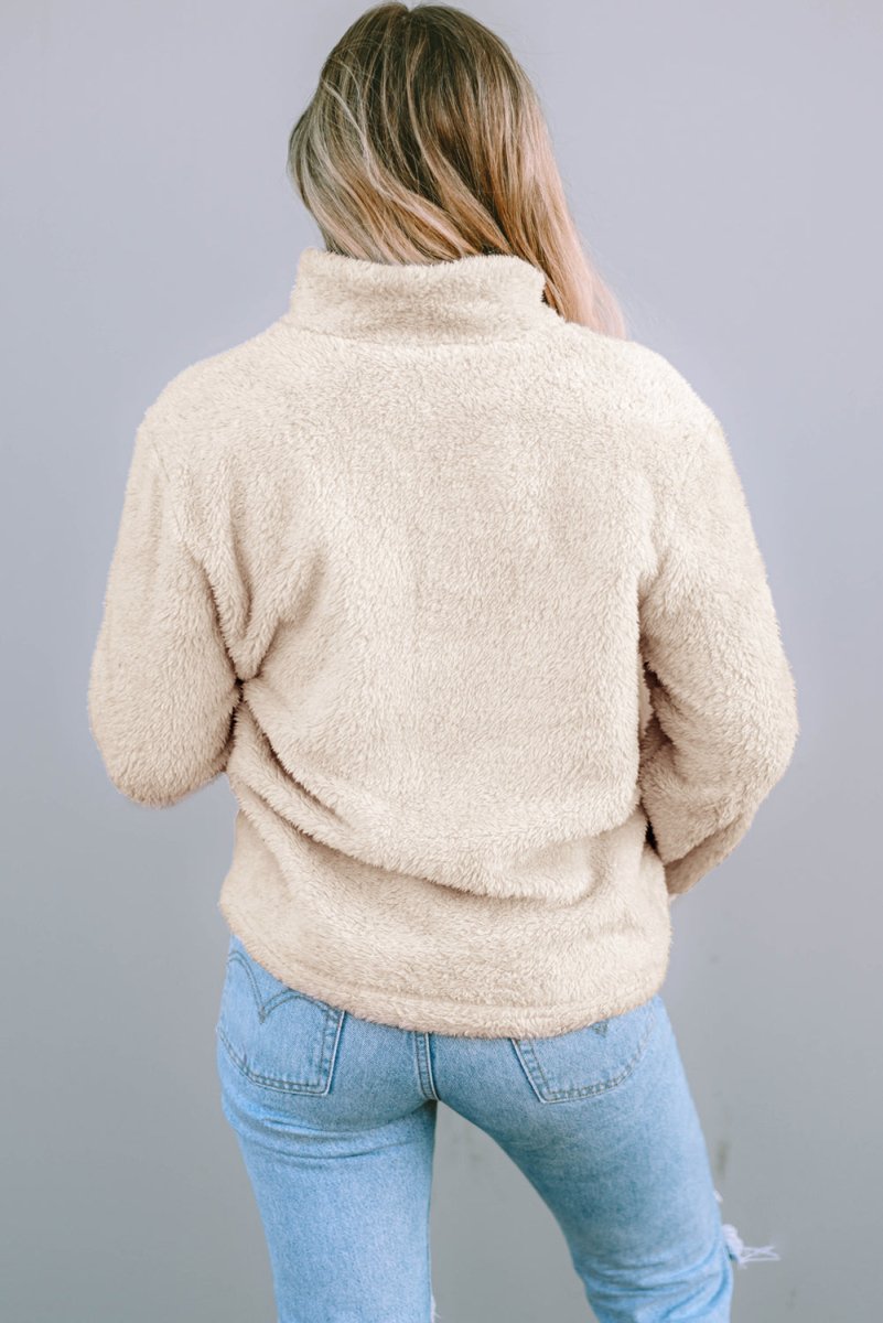 Leopard Snap Down Pocketed Collared Neck Jacket - Outerwear