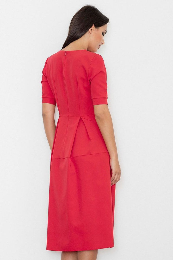 Long Cotton Dress with Contrasting Pleats – Flattering & Comfortable for Effortless Style - Day Dress
