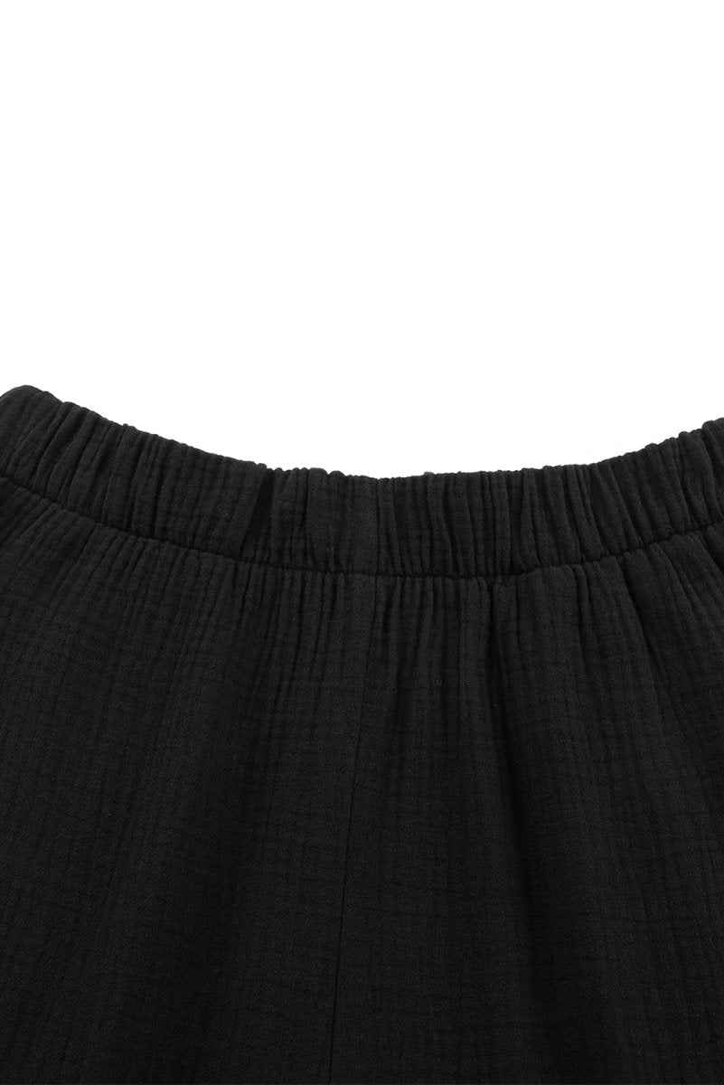 Long Flare Pants with Pocket - Bottoms