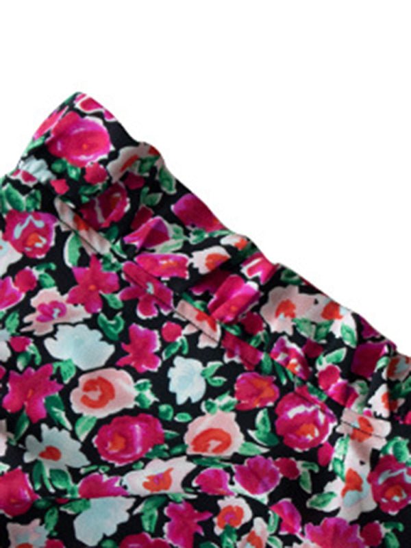 Loose Casual Top Sleeveless Floral Shirt - Top