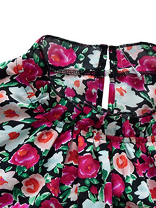 Loose Casual Top Sleeveless Floral Shirt - Top