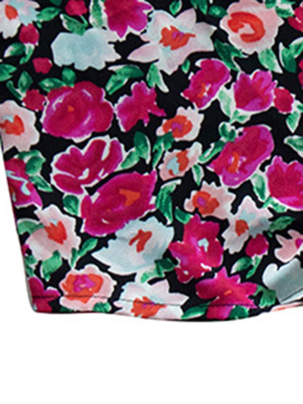Loose Casual Top Sleeveless Floral Shirt - Top