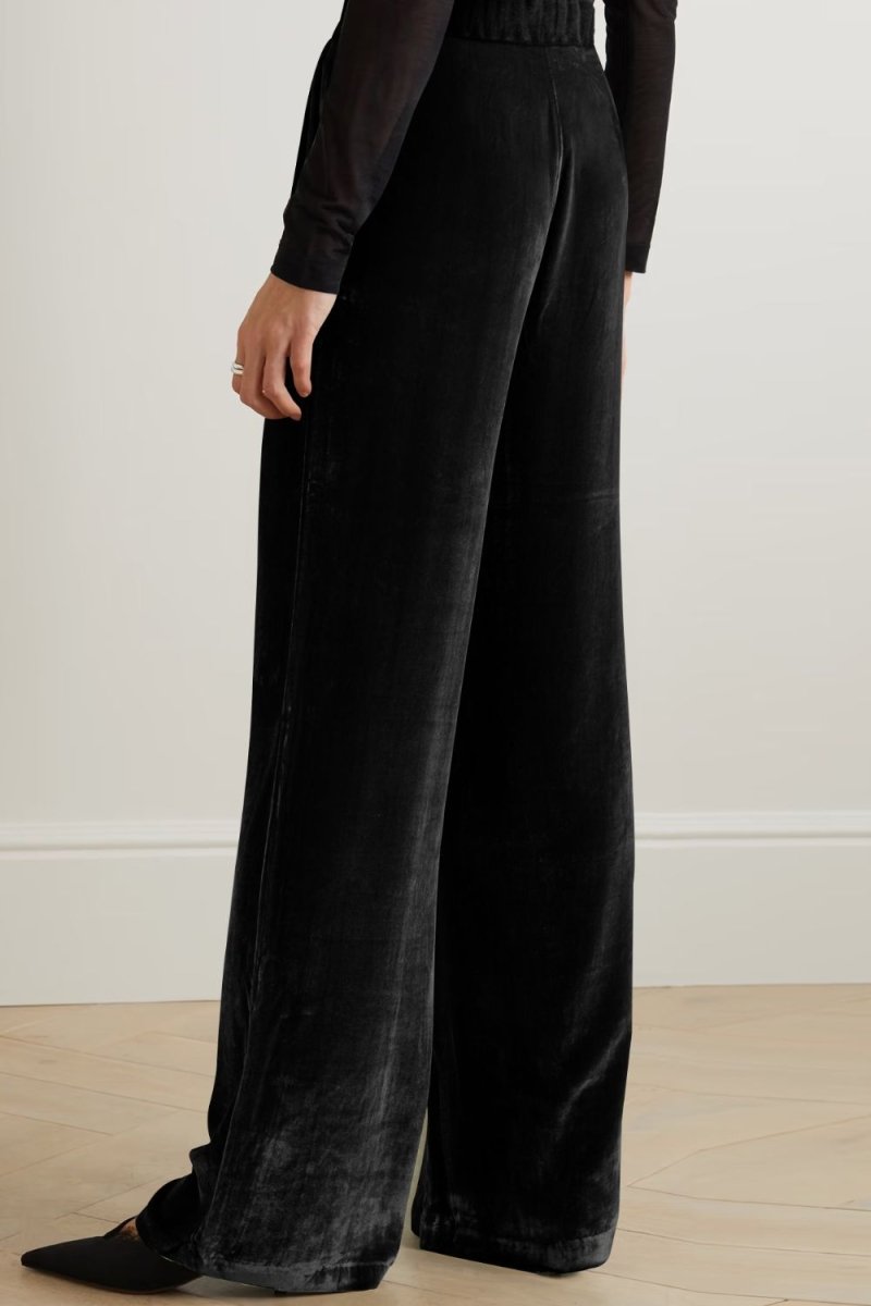 Loose Fit High Waist Long Pants with Pockets - Bottoms