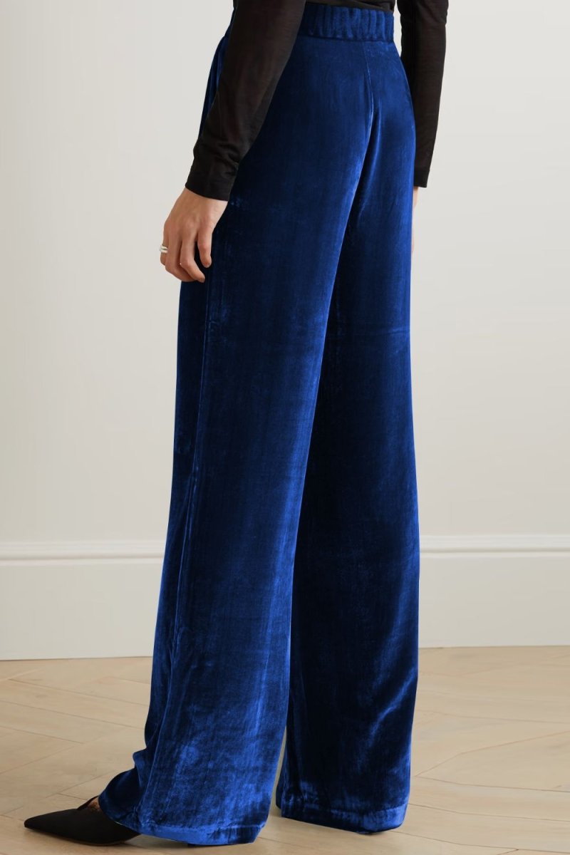 Loose Fit High Waist Long Pants with Pockets - Bottoms