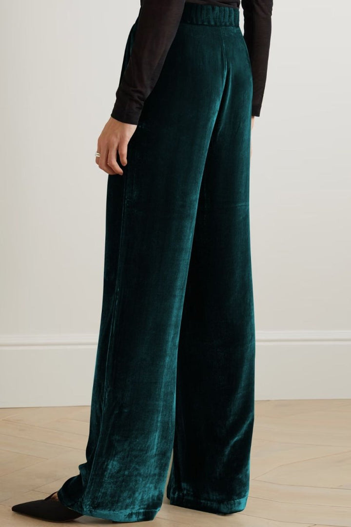 Loose Fit High Waist Long Pants with Pockets - Bottoms
