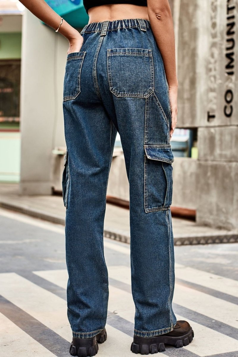 Loose Fit Long Pants with Pockets - Bottoms
