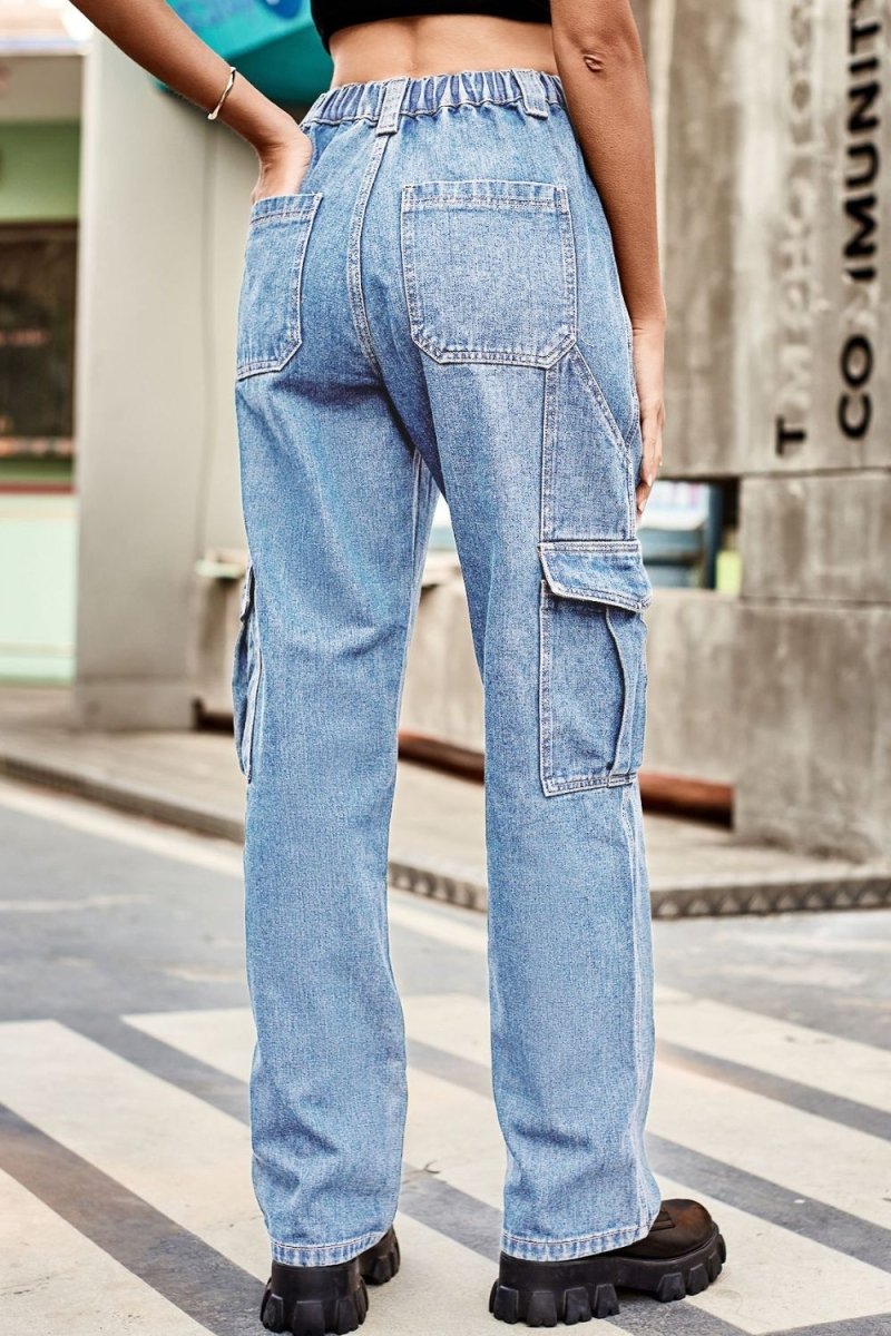 Loose Fit Long Pants with Pockets - Bottoms