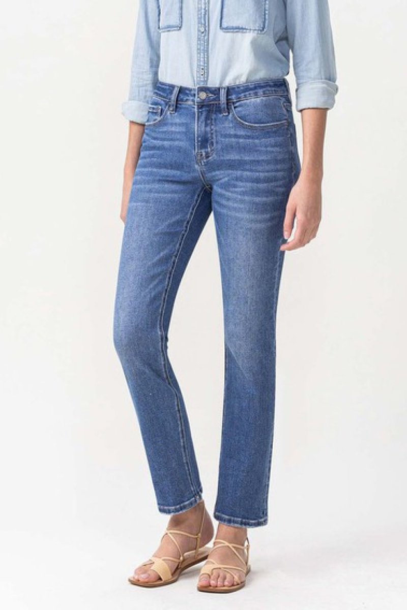 Lovervet Full Size Maggie Midrise Slim Ankle Straight Jeans - Bottoms