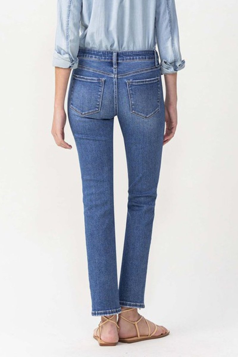 Lovervet Full Size Maggie Midrise Slim Ankle Straight Jeans - Bottoms
