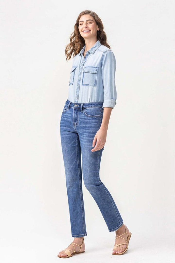 Lovervet Full Size Maggie Midrise Slim Ankle Straight Jeans - Bottoms